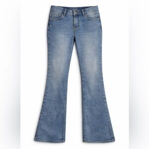 Brandy Melville J Galt Low Rise Flare Jeans Light Wash Size Small - NWT